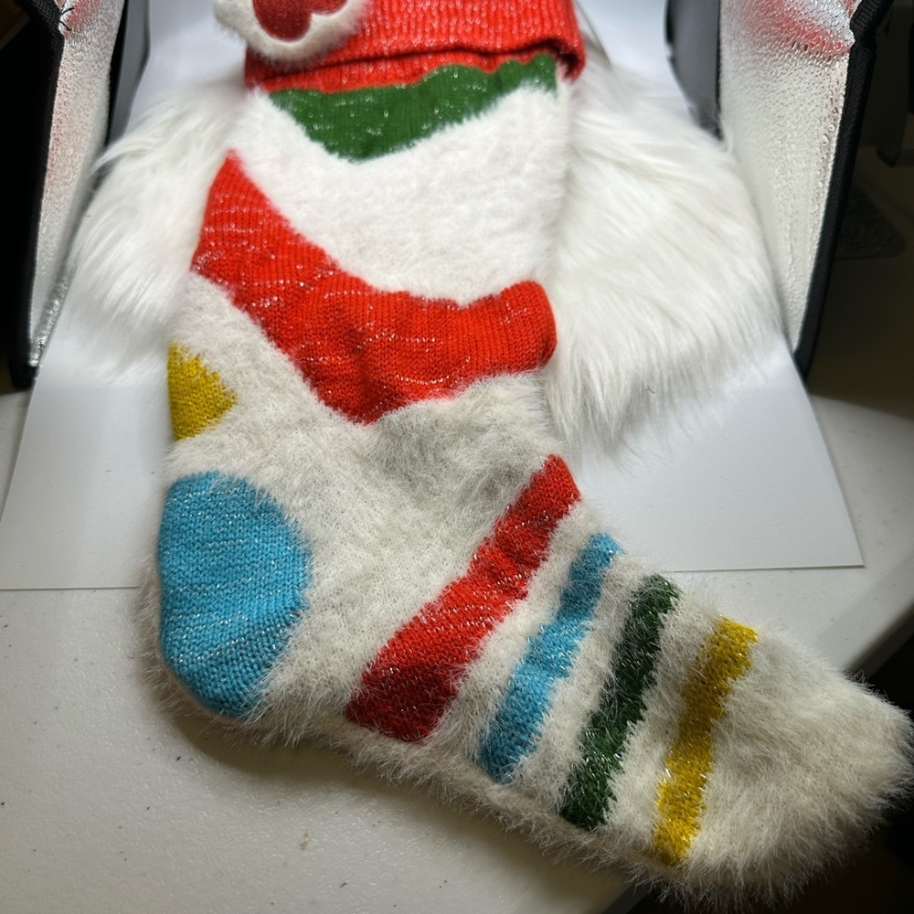 🩷5/$10 PET Colorful Fuzzy Christmas Stocking